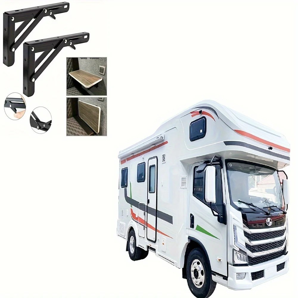 2pcs Folding Bracket for Table Shelf Camper Van Motor Home Accessories