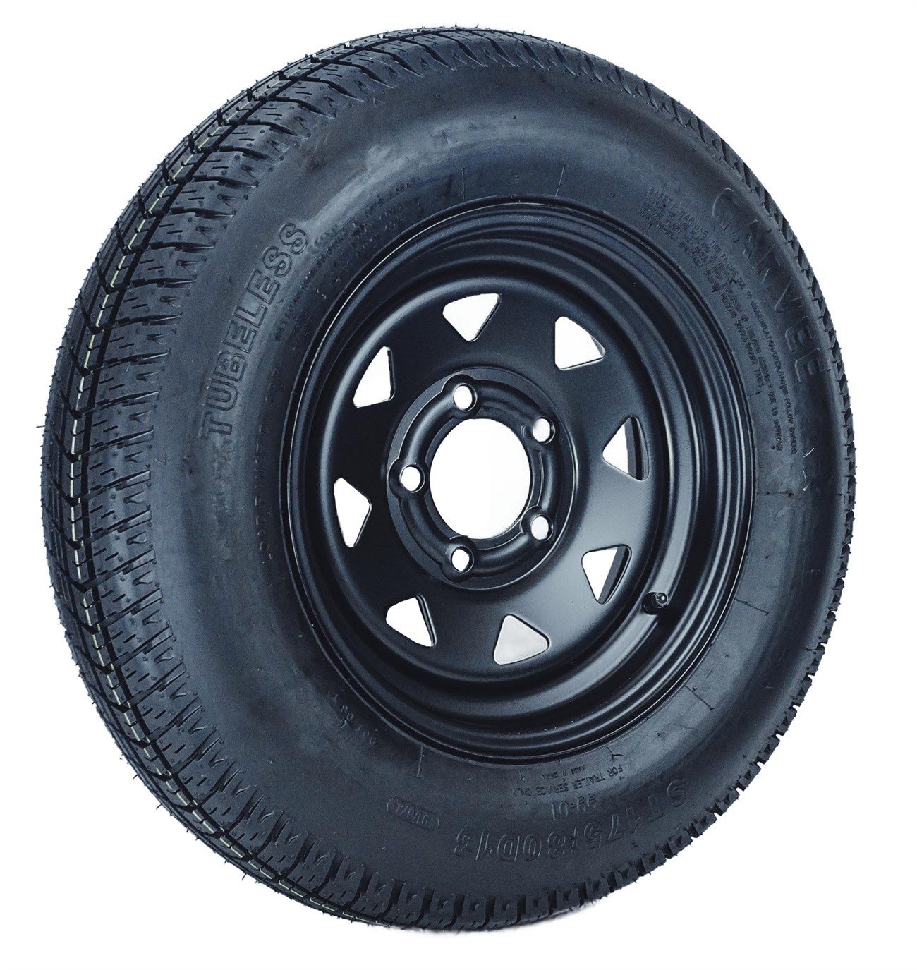 2Pack Trailer Tire On 13″ Rim ST175/80D13 5 Lug on 4.5 in Load Range C 6PR
