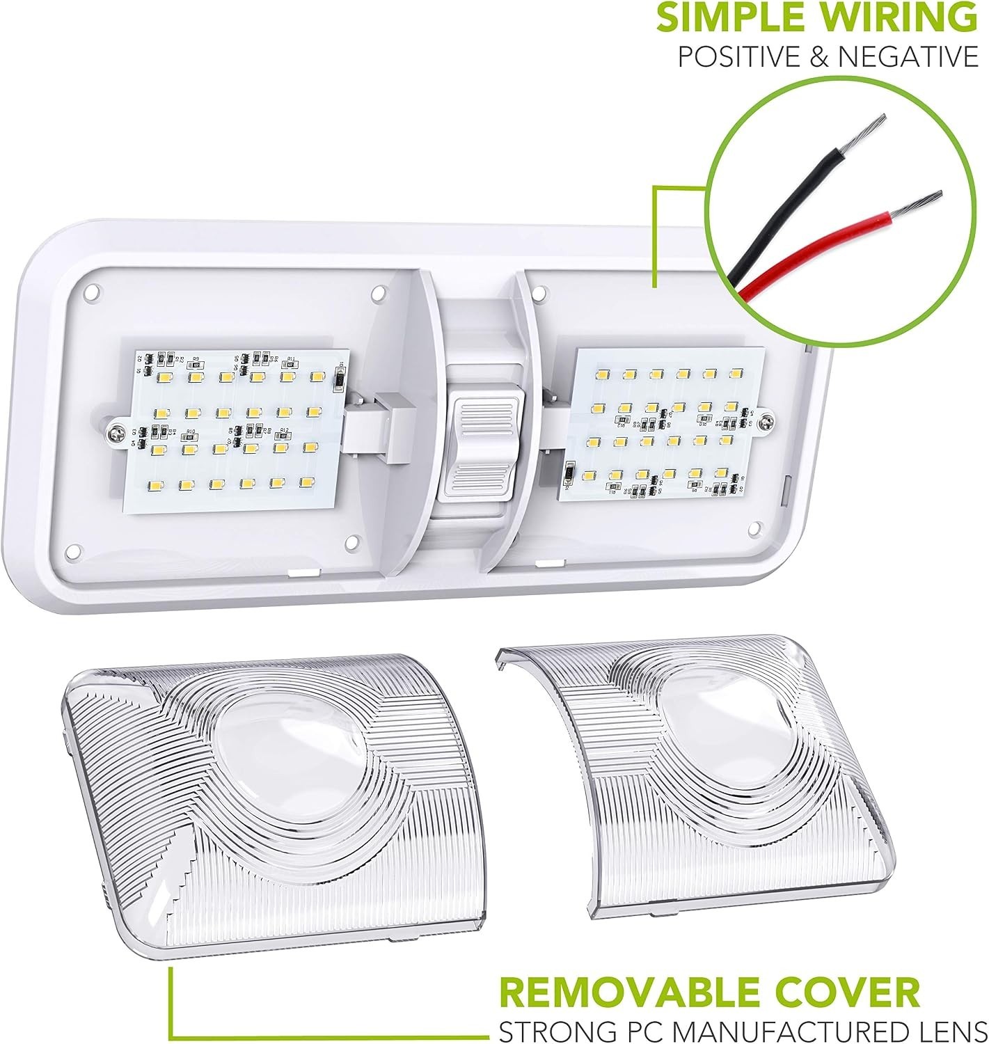 Compact LED Ceiling Light for RVs – 6W, 4000K Natural White with 3-Way Switch