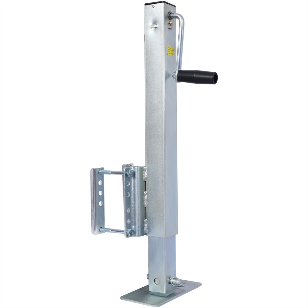 Heavy Duty Trailer Jack, Fixed Mount Jack w/Drop Leg, Max Load 2,500 Lbs
