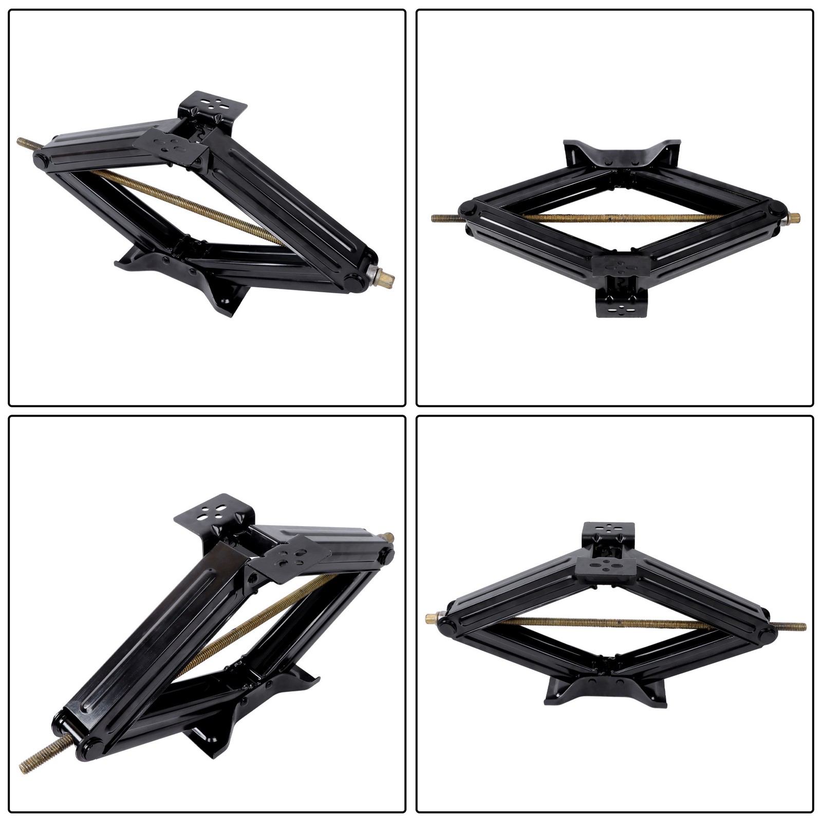 24inch 5000lbs Scissor Jack Kit For RV Camper Trailer Stabilizer Leveling 2Pcs