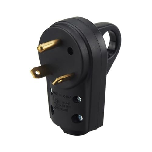 RV Replacement Plug 30 Amp 125V NEMA TT-30P Pull Handle 10 AWG Copper ABS Camper