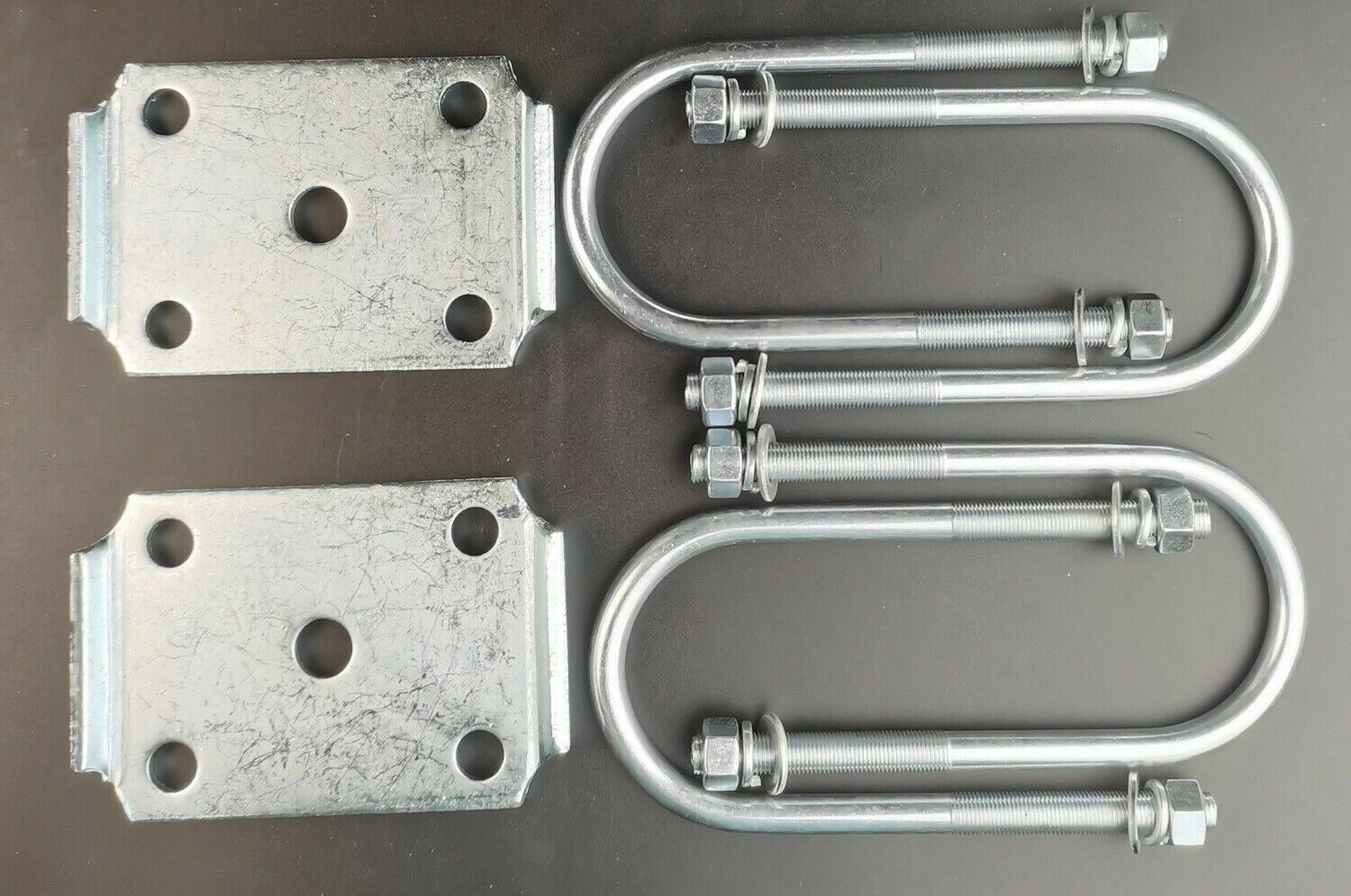 U-Bolt Kit for 5,200-7000 lbs. 3″ Round Trailer Axle 7 1/4″ Long 9/16″ Diameter
