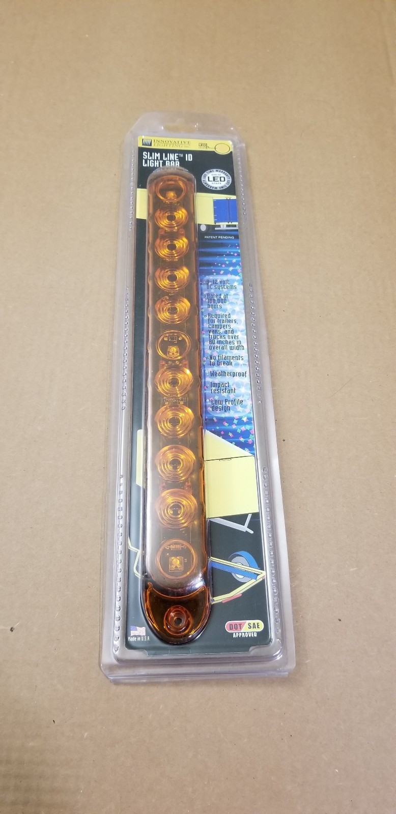 INNOVATIVE LIGHTNING 15″ LED AMBER AFTERMARKET UNIVERSAL STRIP LIGHT MARKER