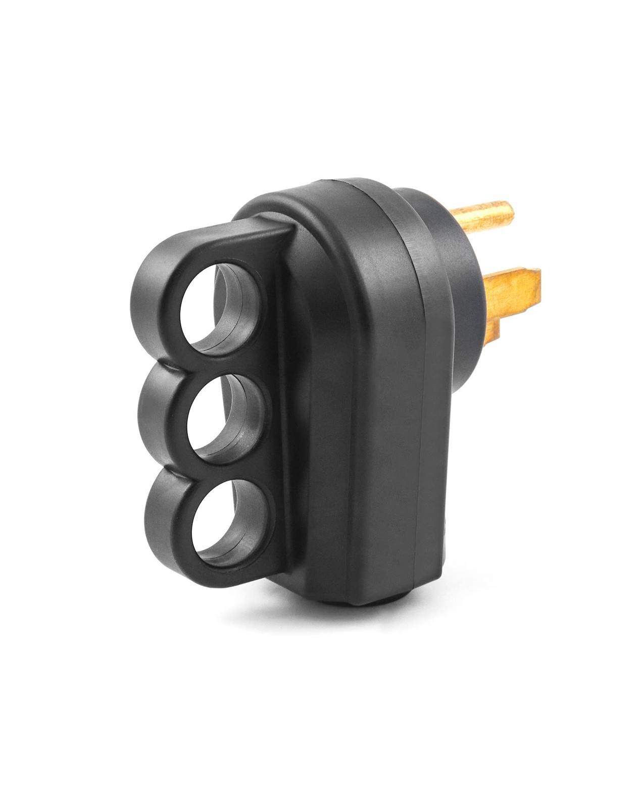 QWORK Nema 14-50P 50 Amp Male RV Replacement Plug, 2 Pack 125/250V Black