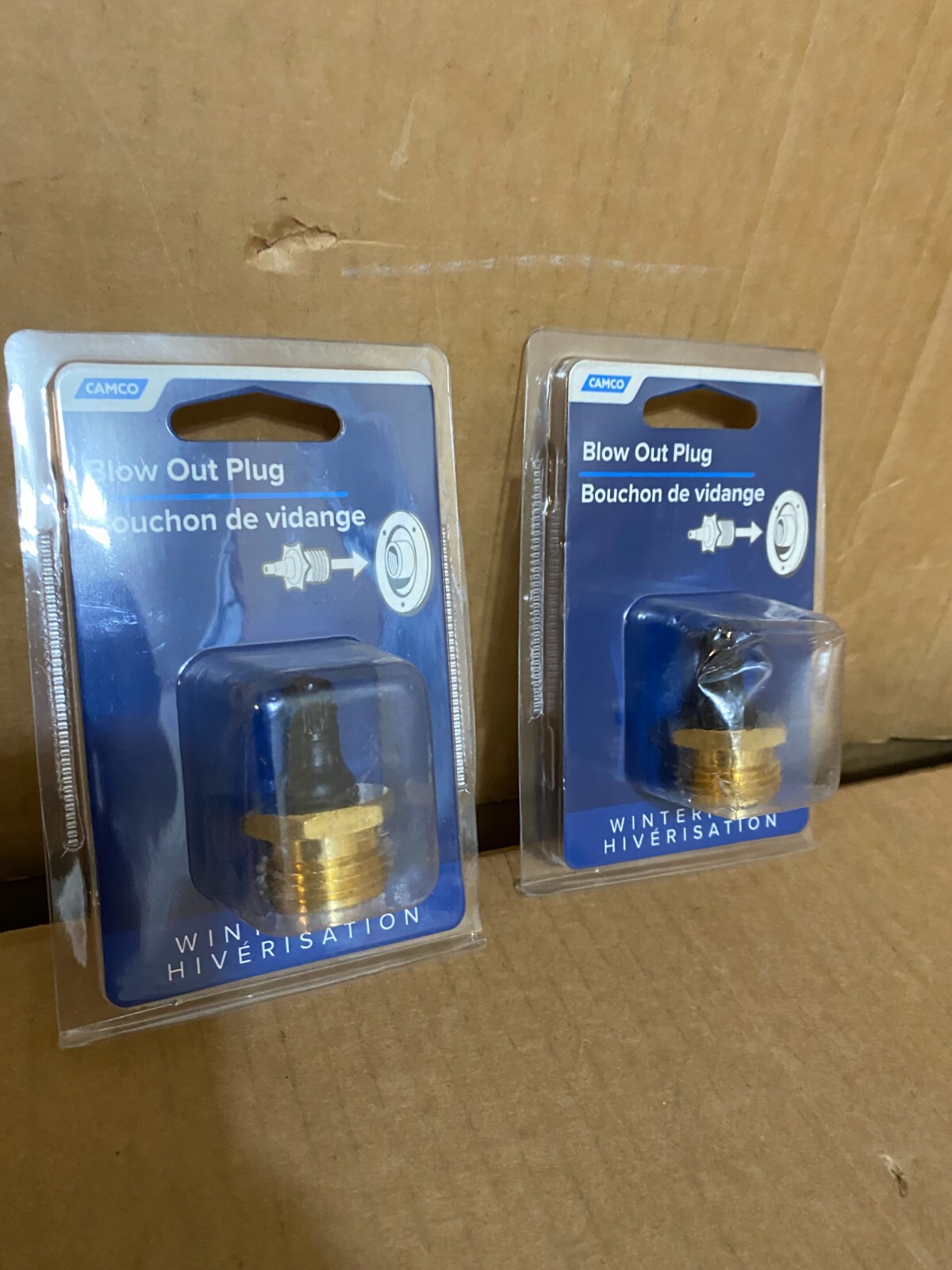 Camco 36153 Heavy Duty Brass Blow Out Plug RV Lot of 2