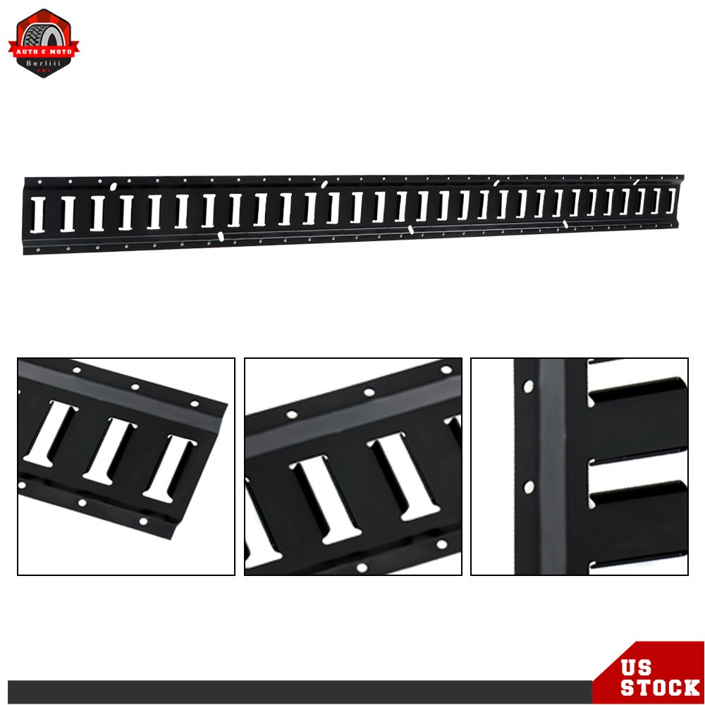 E Track Bar Rails Powder Coat Stainless Steel E Track Tie Down Rail Kit 5′ 8Pcs