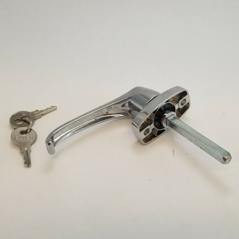 Universal Locking L Handle Chrome Finish Trailer Camper RV Garage Door Baggage