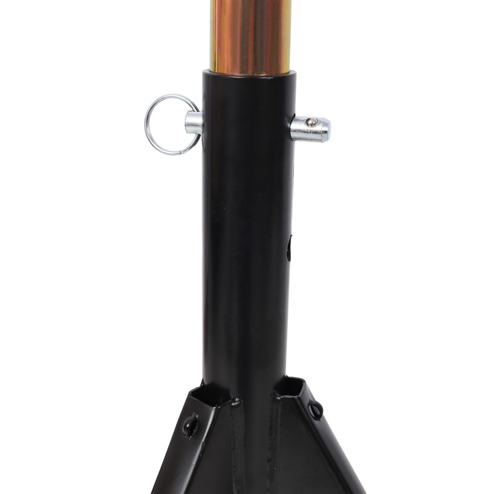 RV adjustable telescopic stabilizer jack bracket
