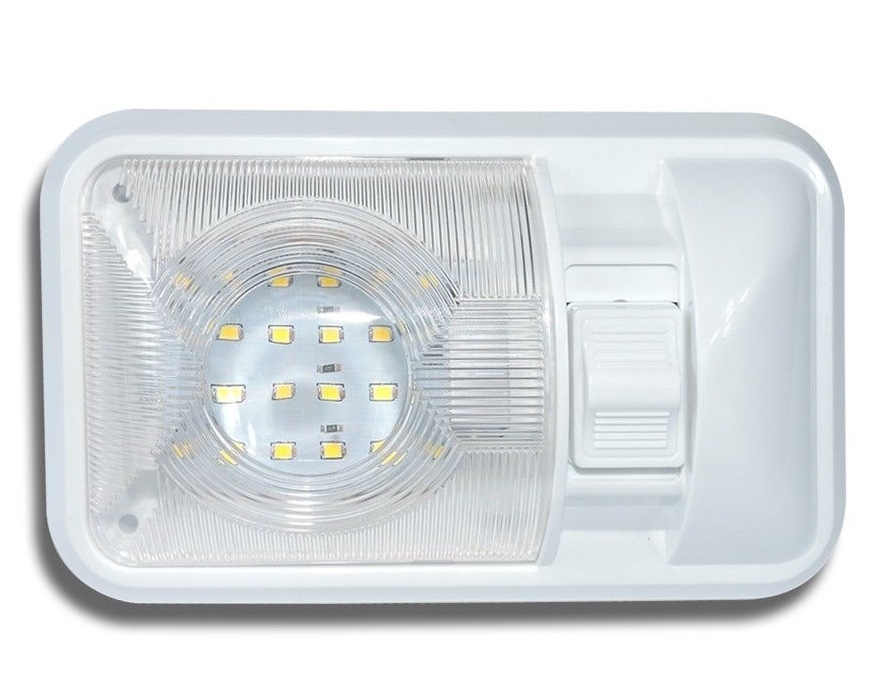 1 RV 12v LED Interior Ceiling Light Boat Camper Trailer Single Dome w/switch