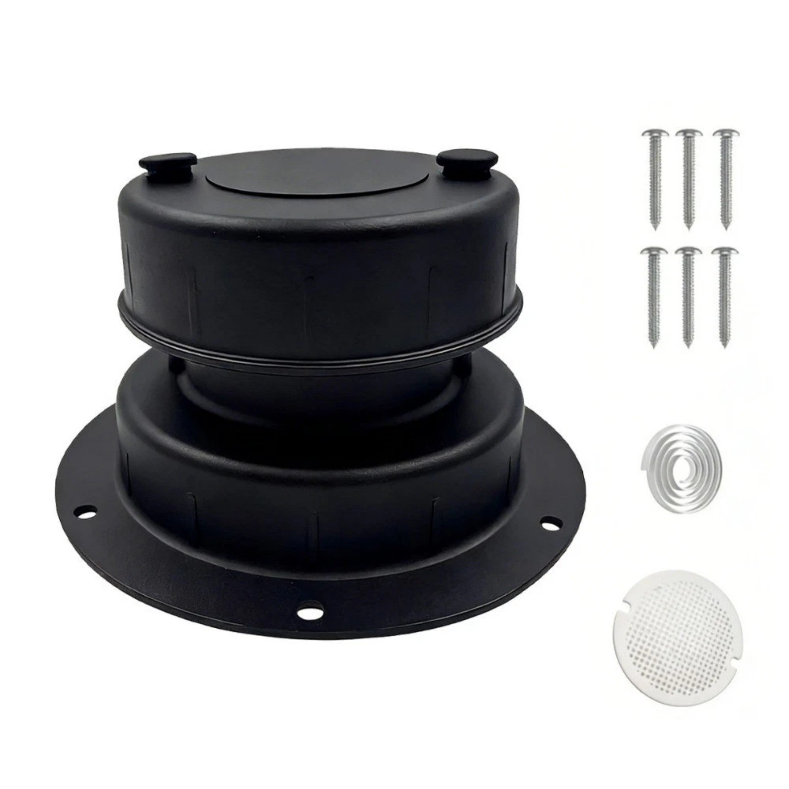 Universal RV Plumbing Vent Cap Replacement 5.3×3 Inch Black For 1-2 3/8 Pipe