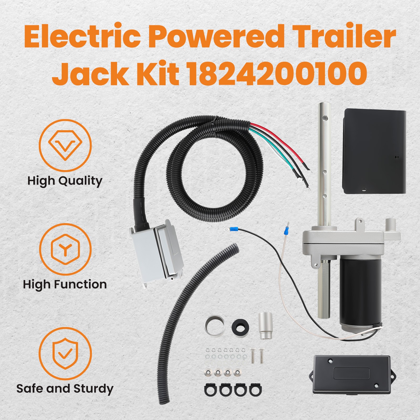 Electric Powered Trailer Jack Kits -12000 lbs Replace 1824200100 For Touring car