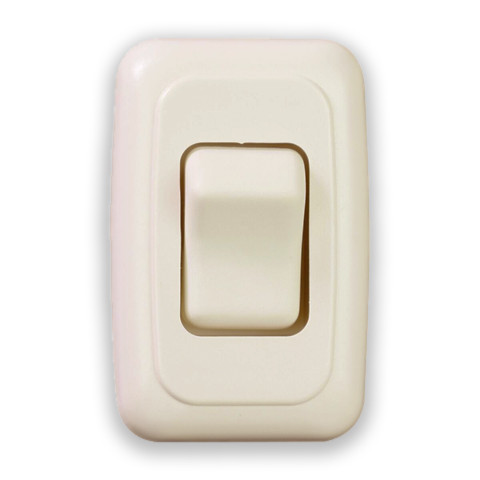 Single 1 Gang On-Off 12 volt Almond Light Switch – RV Camper Trailer Marine Boat