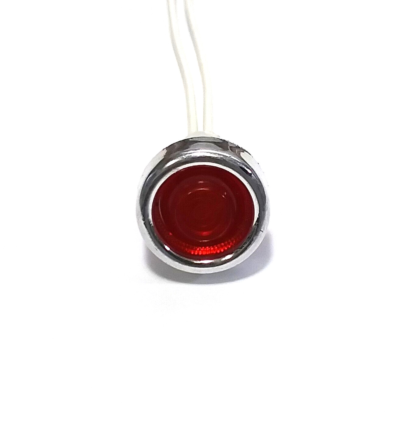 BBT 12 volt Waterproof Red LED RV Indicator Light in Chrome Bezel