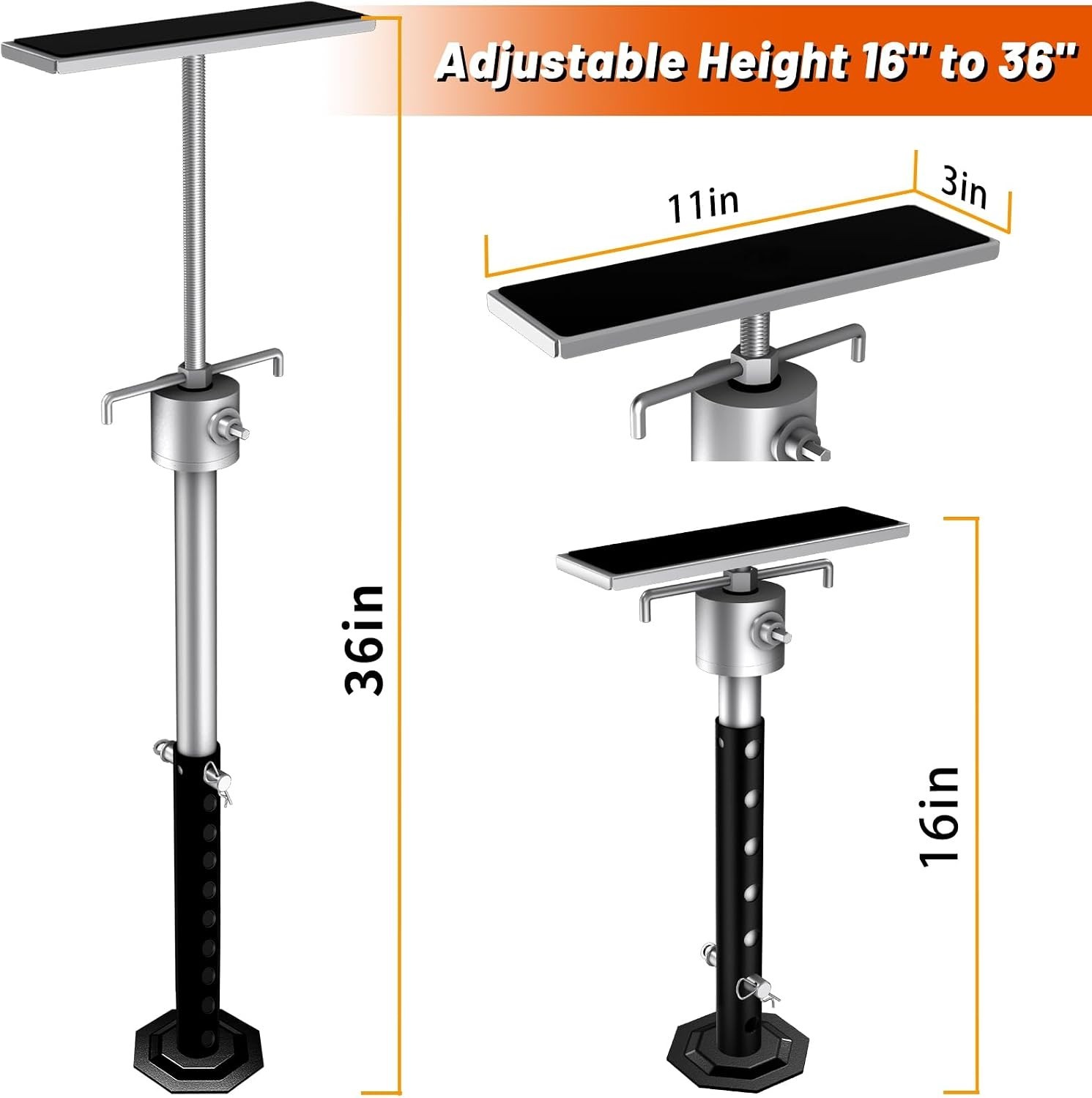 Heavy-Duty Adjustable Slide Out Support Jacks for RVs – 16″ to 36″ Height Range