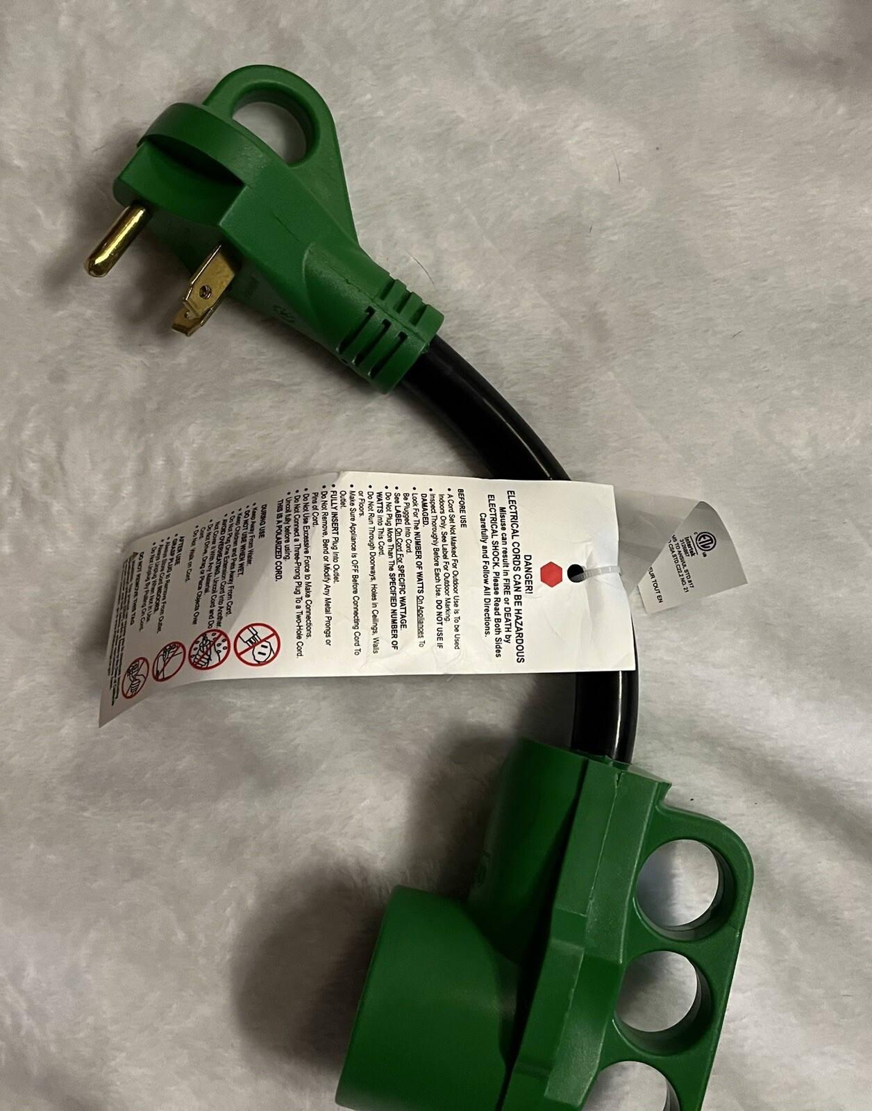 RV Electrical Adapter Cord 30A 125v Everdevelop Electric Appliance Co NEW