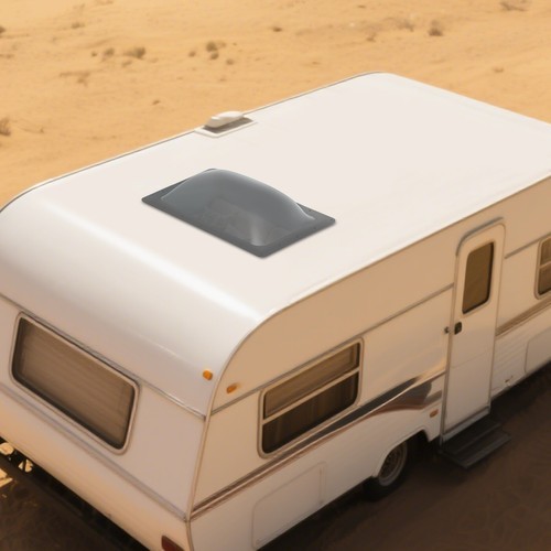 RV Camper Exterior Dome Skylight Replacement 18 × 26 in Clear Black