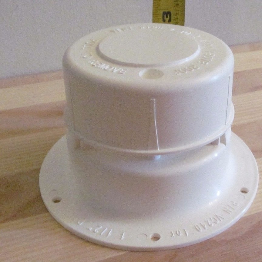 White Plastic Sewer Vent Cap For 1 1/2 ” Pipe Removable Cap RV Trailer Camper