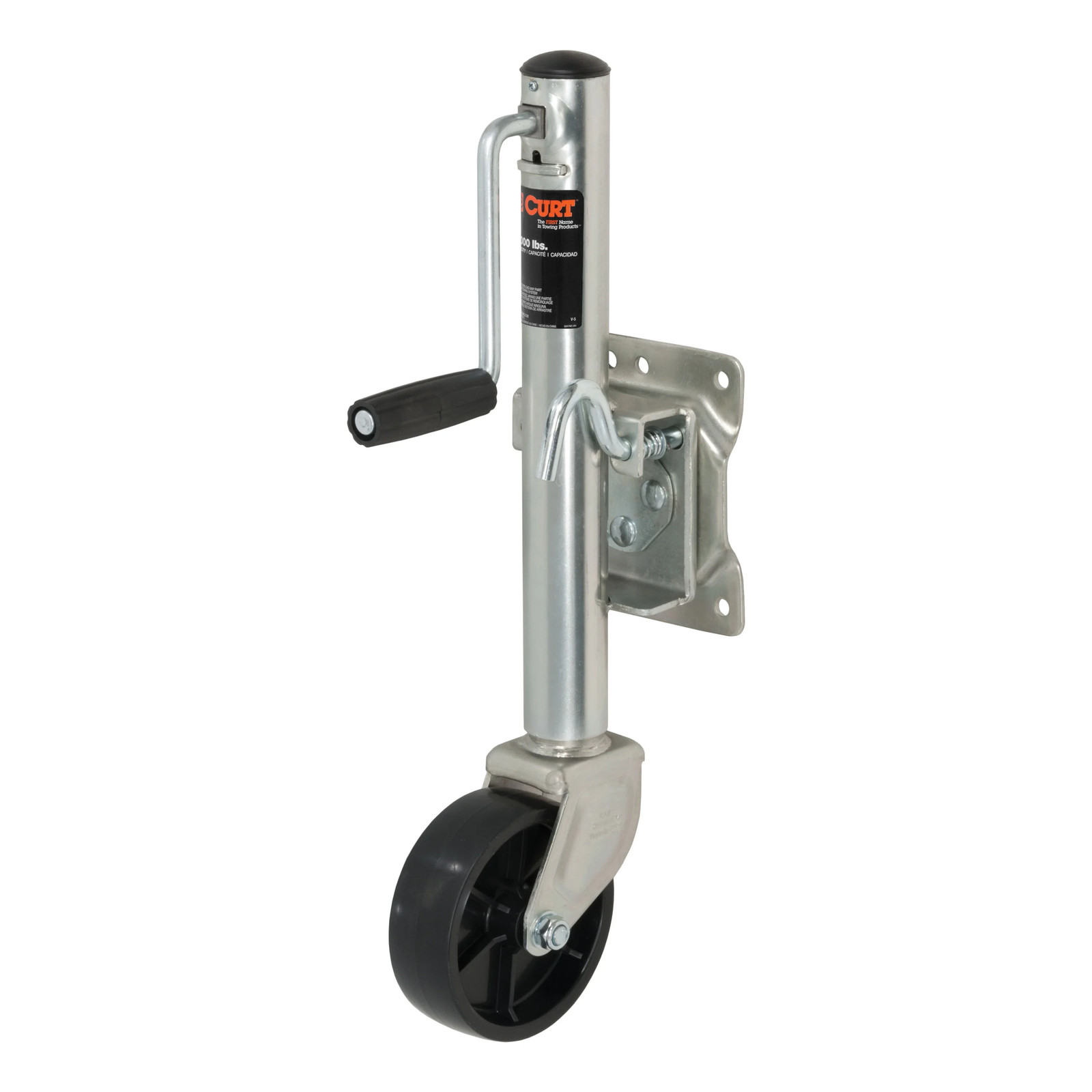 Bolt-On Boat Marine Trailer Jack with 6″ Wheel (1,200 lbs., 10″ Travel) 28112