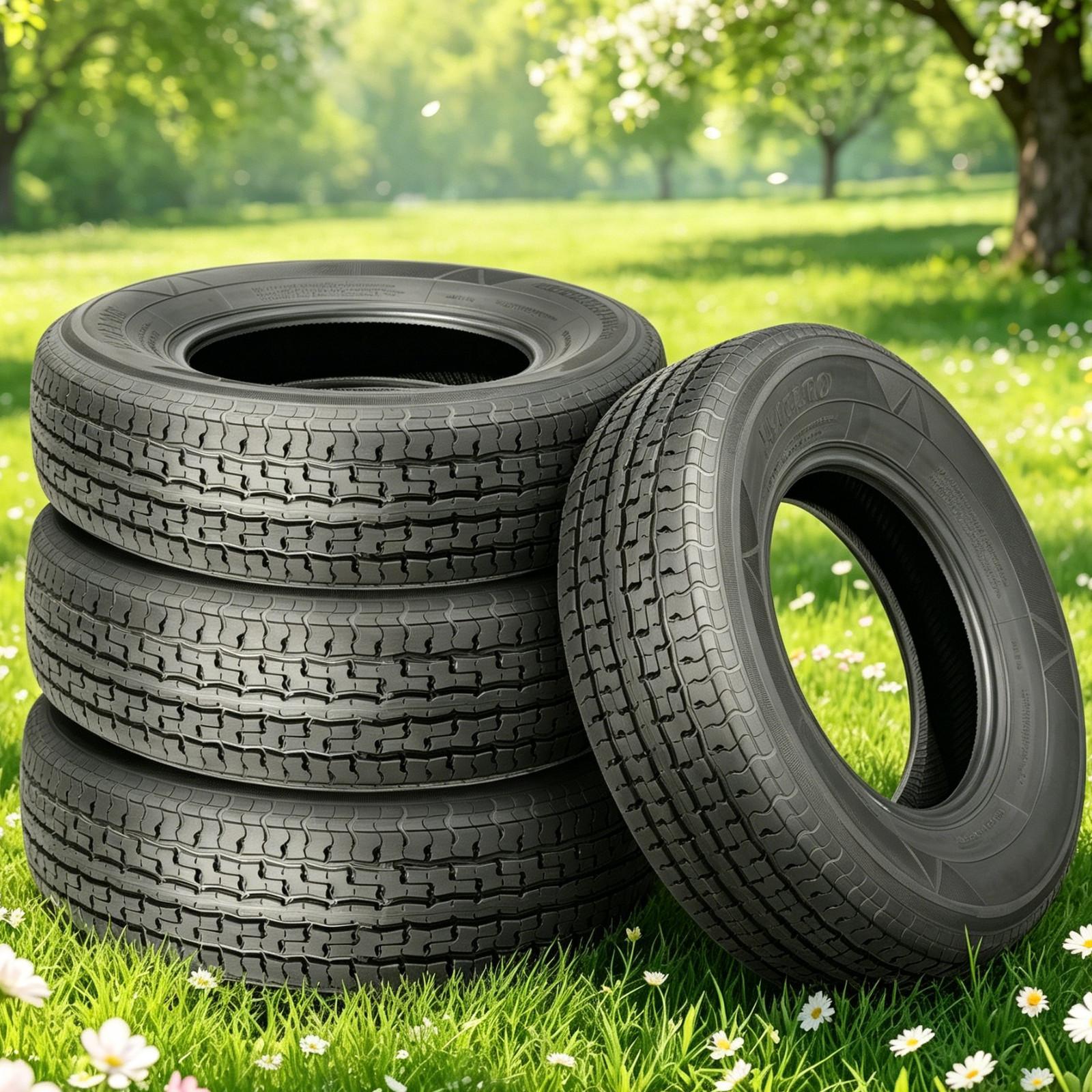 4pcs ST205/75R14 Trailer Tires 205 75 14 Radial 8PR Heavy Duty Load D Tubeless