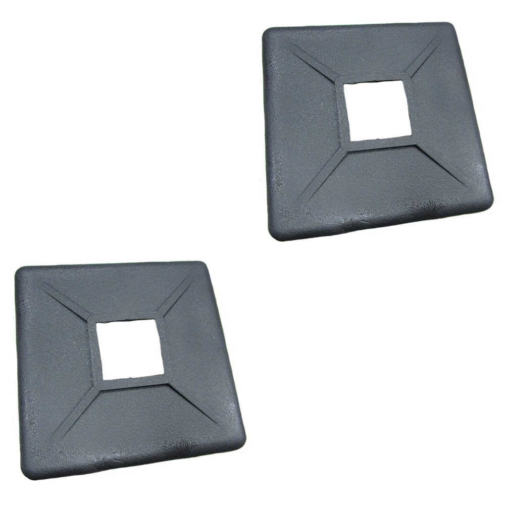 4″ Square Rubber Bumper Plug End Cap Cover Black RV Camper Trailer 2 Pack