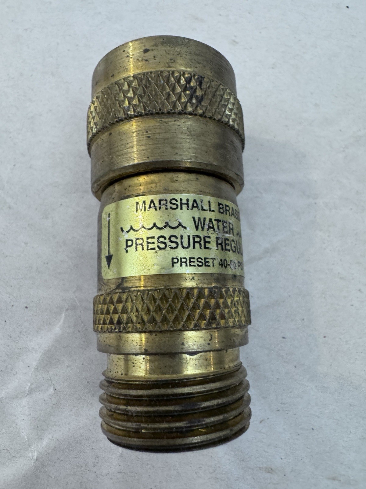 Marshall Brass Co. RV Camper Water Pressure Regulator 40-50 Psi. FAST SHIP