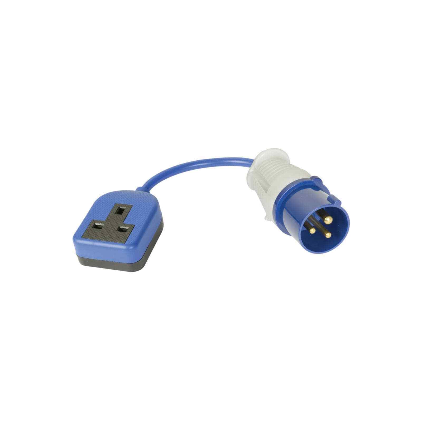 Caravan Camping Mains Hook Up Adaptor Socket 13A Ceeform Plug to UK Socket