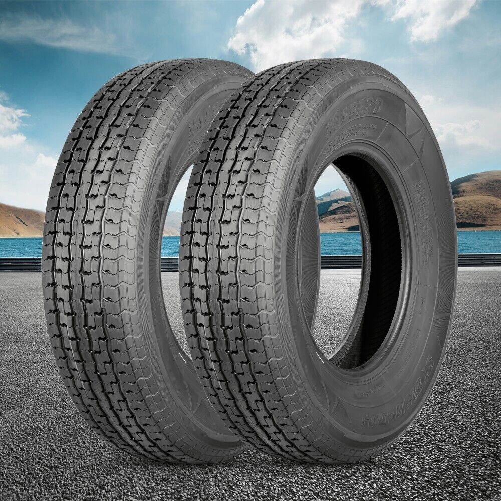Set 2 175/80R13 Trailer Tires Radial 175 80 13 Heavy Duty 8PR Tubeless 175/80/13