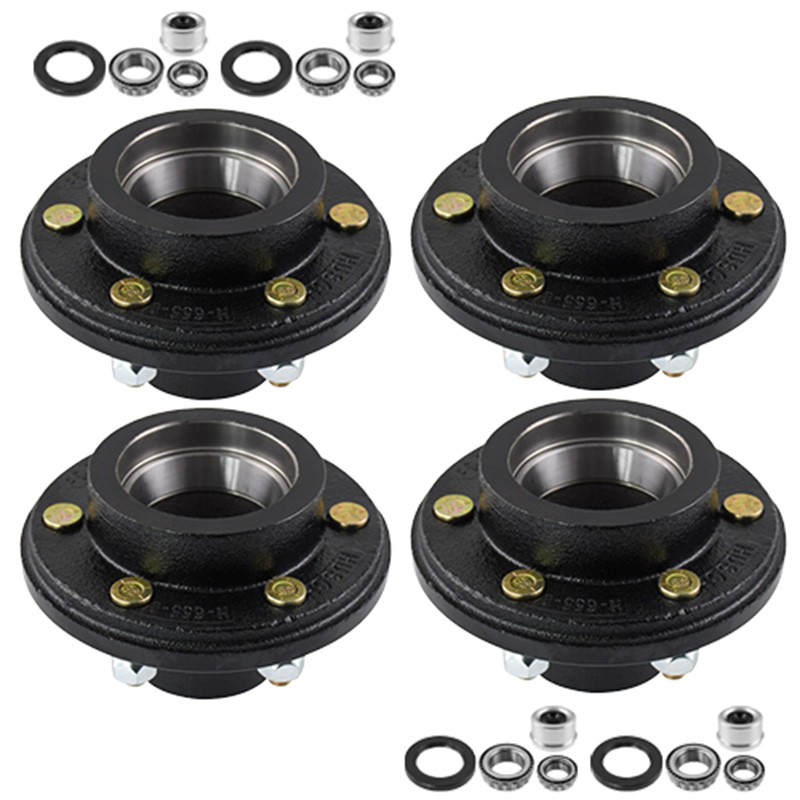 2Set Trailer Hubs Convert Mobile Home with Bearings 6000# 6 Lug 6×5.5 Idler Axle