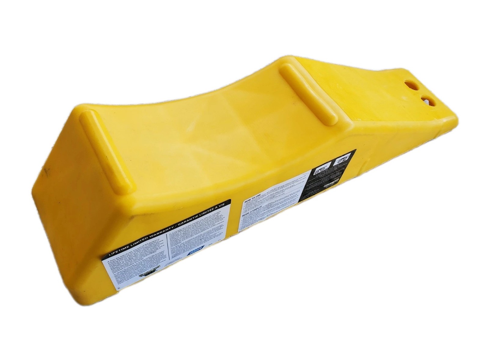 Camco Trailer-Aid Tandem Tire Changing Ramp, 15000lbs, 4.5 Inch (Yellow)