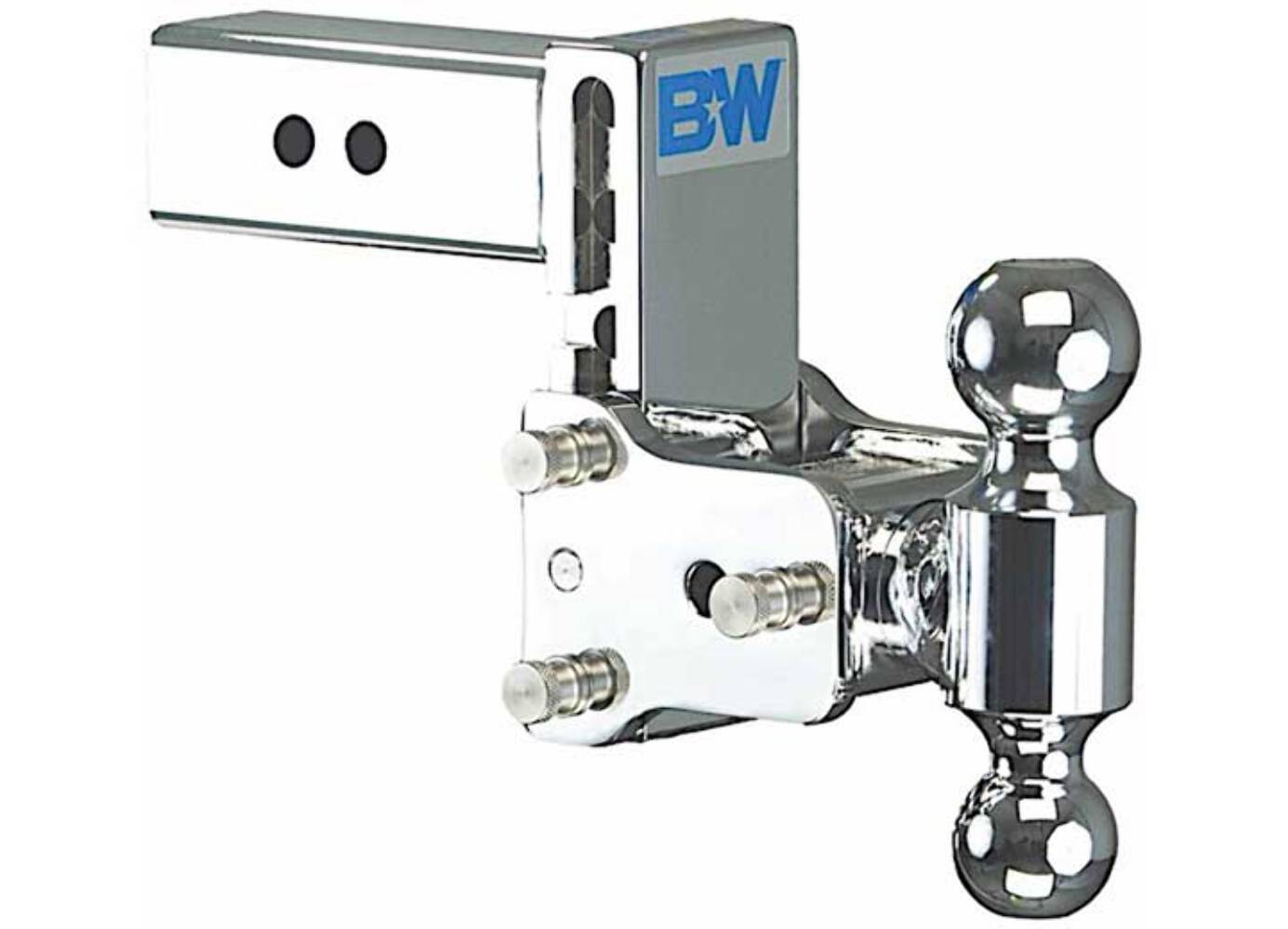 B & W Trailer Hitches Class V 2 1/2 Inch Receiver Chrome Tow & Stow with 8 Inch