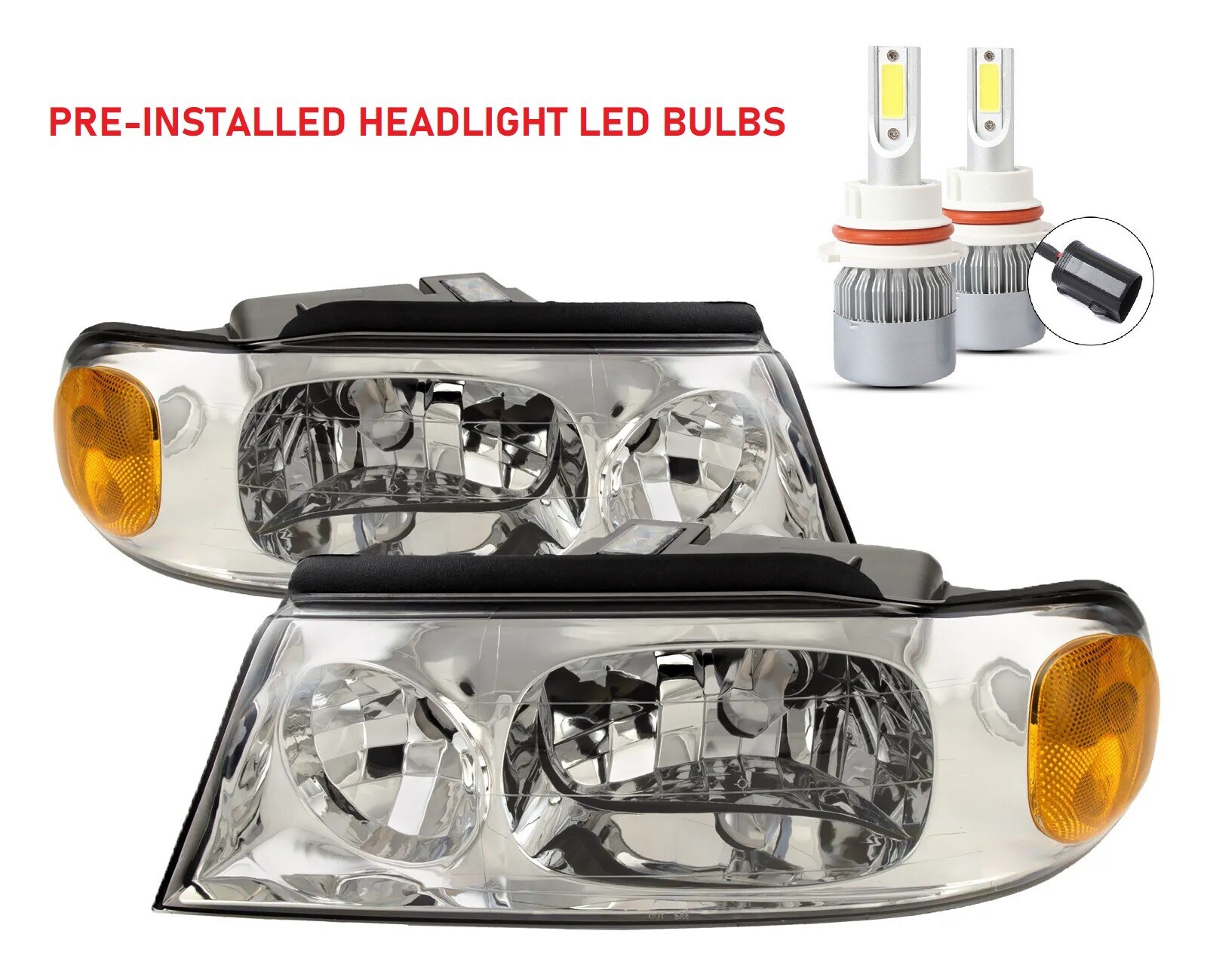 VISION CONDOR CLASS A 2001 LED FRONT LIGHTS HEADLIGHTS HEAD LAMPS RV PAIR