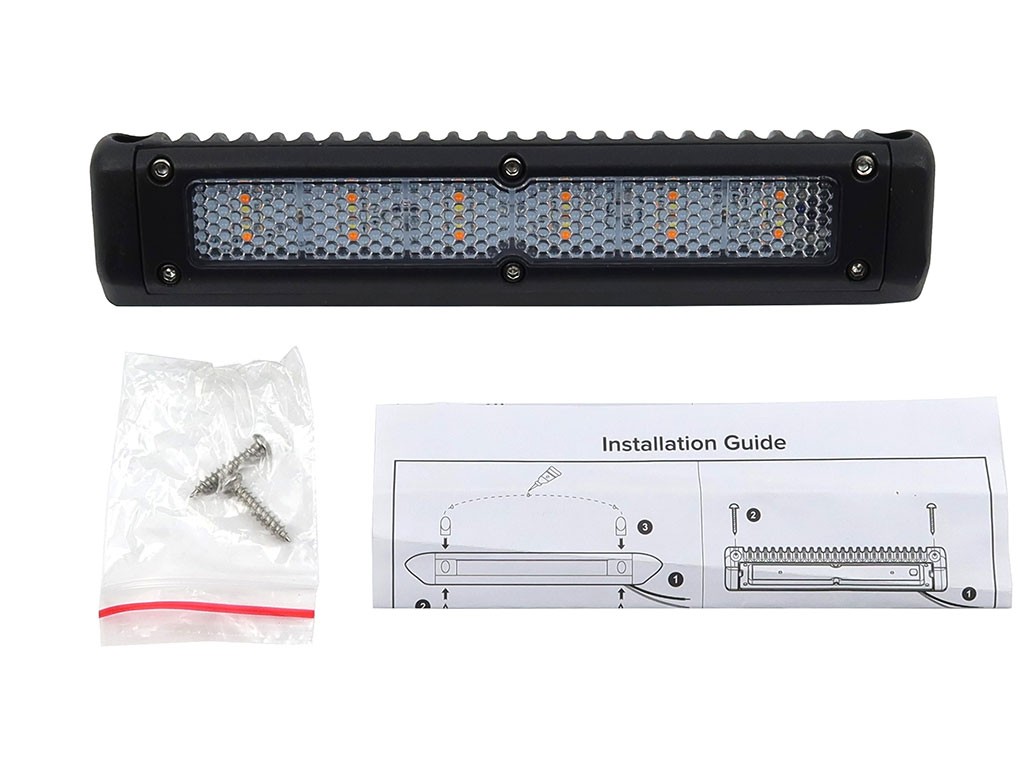 DREAM LIGHTING 12V 3-WIRE WATERPROOF COOL WHITE/AMBER RV PORCH LIGHT 0013712CA-B