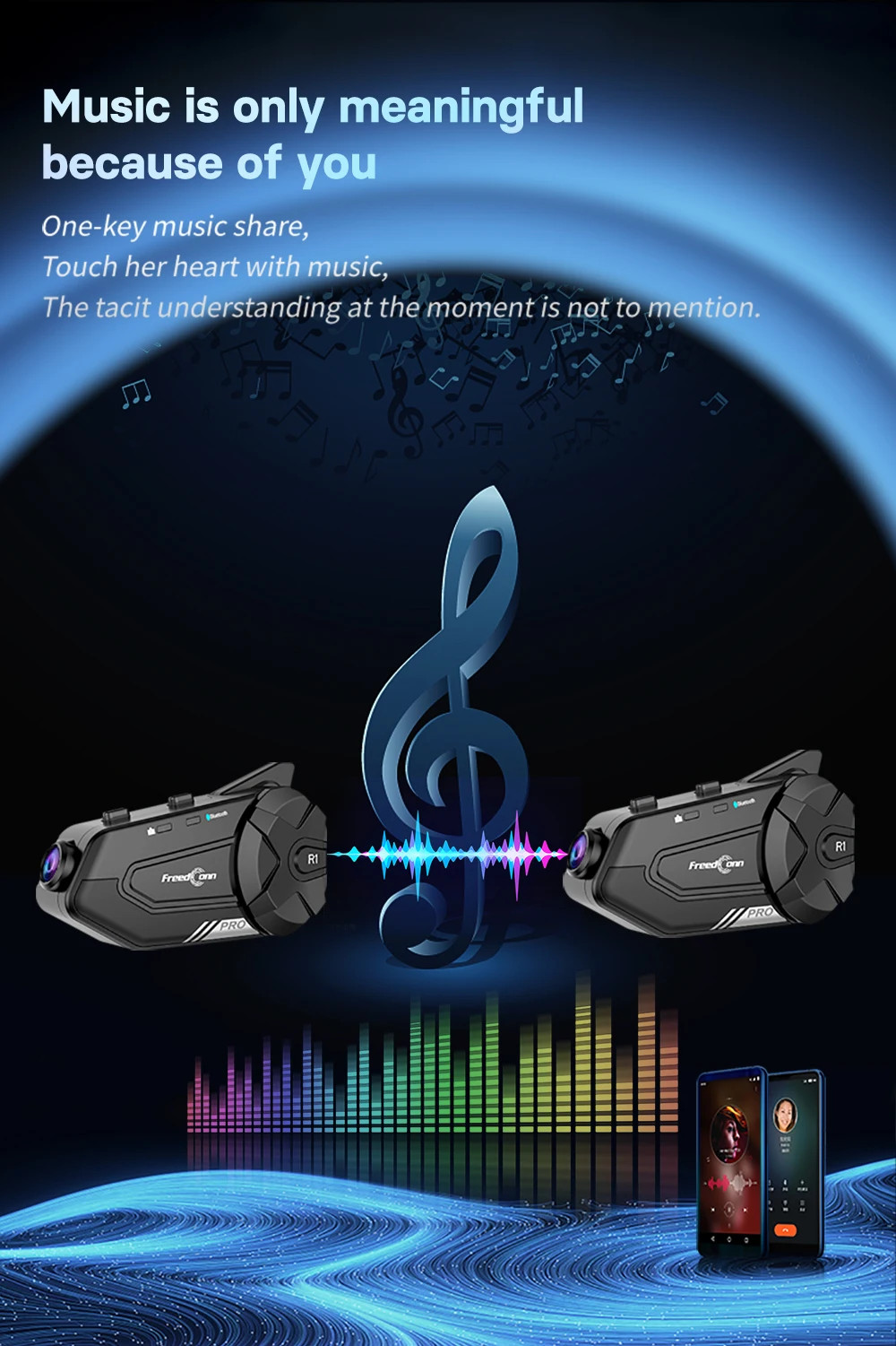 Bluetooth Motorcycle Intercom Helmet Headset WiFi App Dash Cam DVR Auto Group