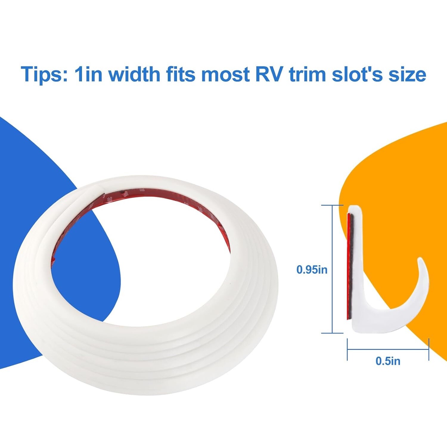 16/32FT RV Rain Gutter Flexible PVC Drip Rail Molding with Self-Adhesive