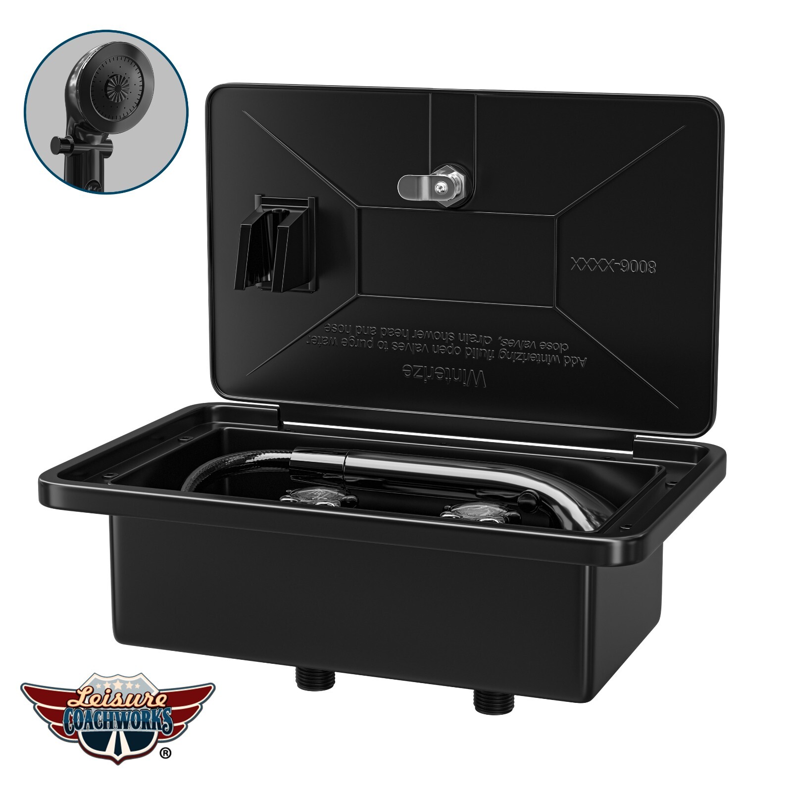 RV Exterior Shower Box Kit Cowboy Shower Outside Faucet with Lock NEW LCW