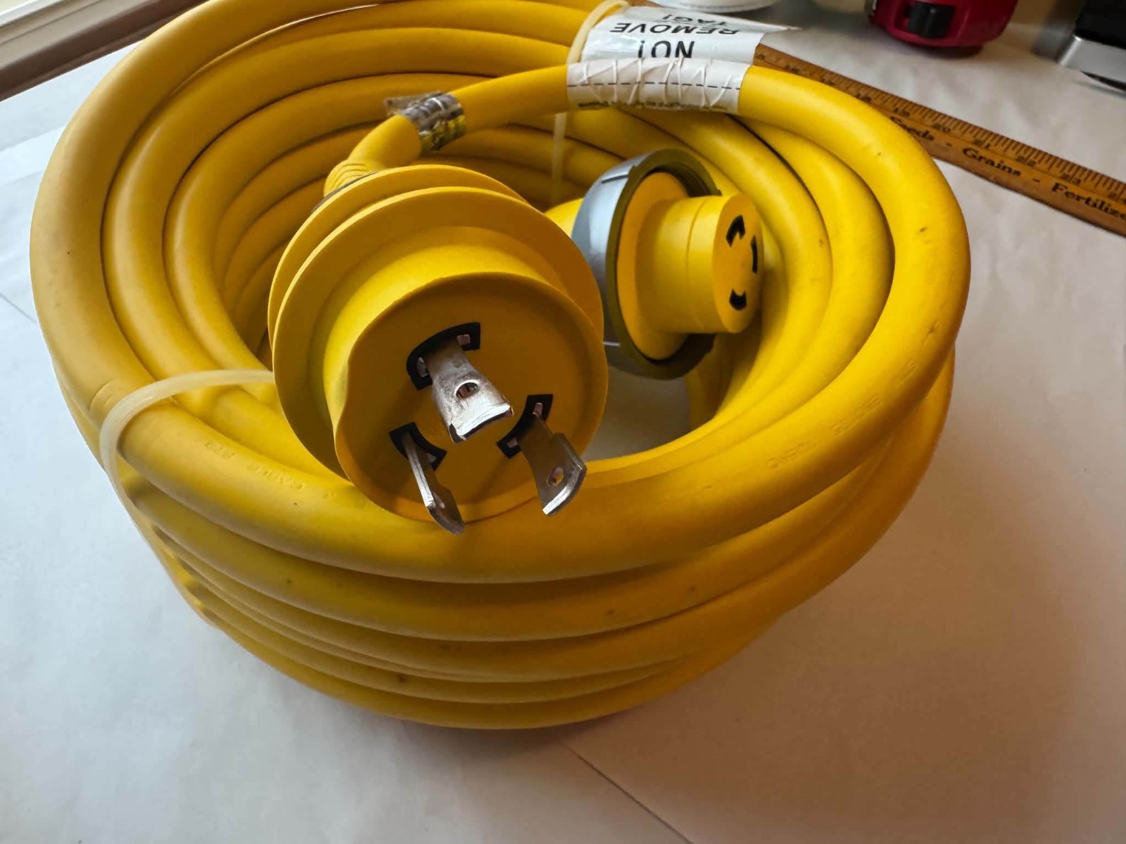 New Furrion 30A 50ft RV Marine Shore Power Cordset LED 125V Yellow F30P50-SY