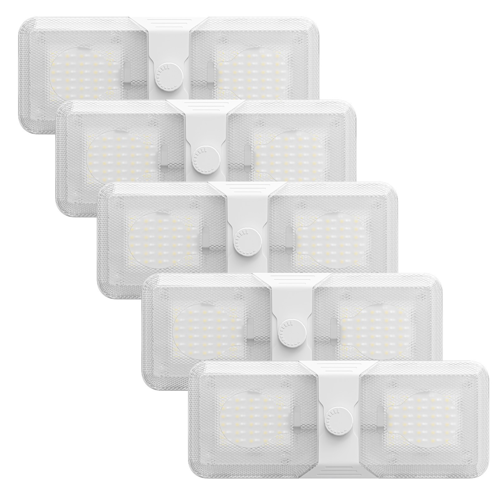 5 Pack Upgraded Super Bright DC 12V Led RV Ceiling Double Dome Light RV Interior