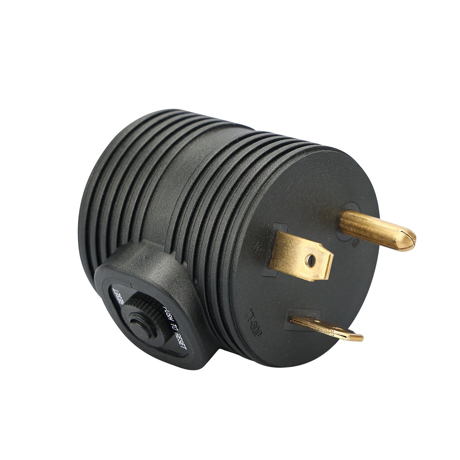 30Amp Male to 15Amp Female Electrical Adapter with Circuit Breake , ETL Listed
