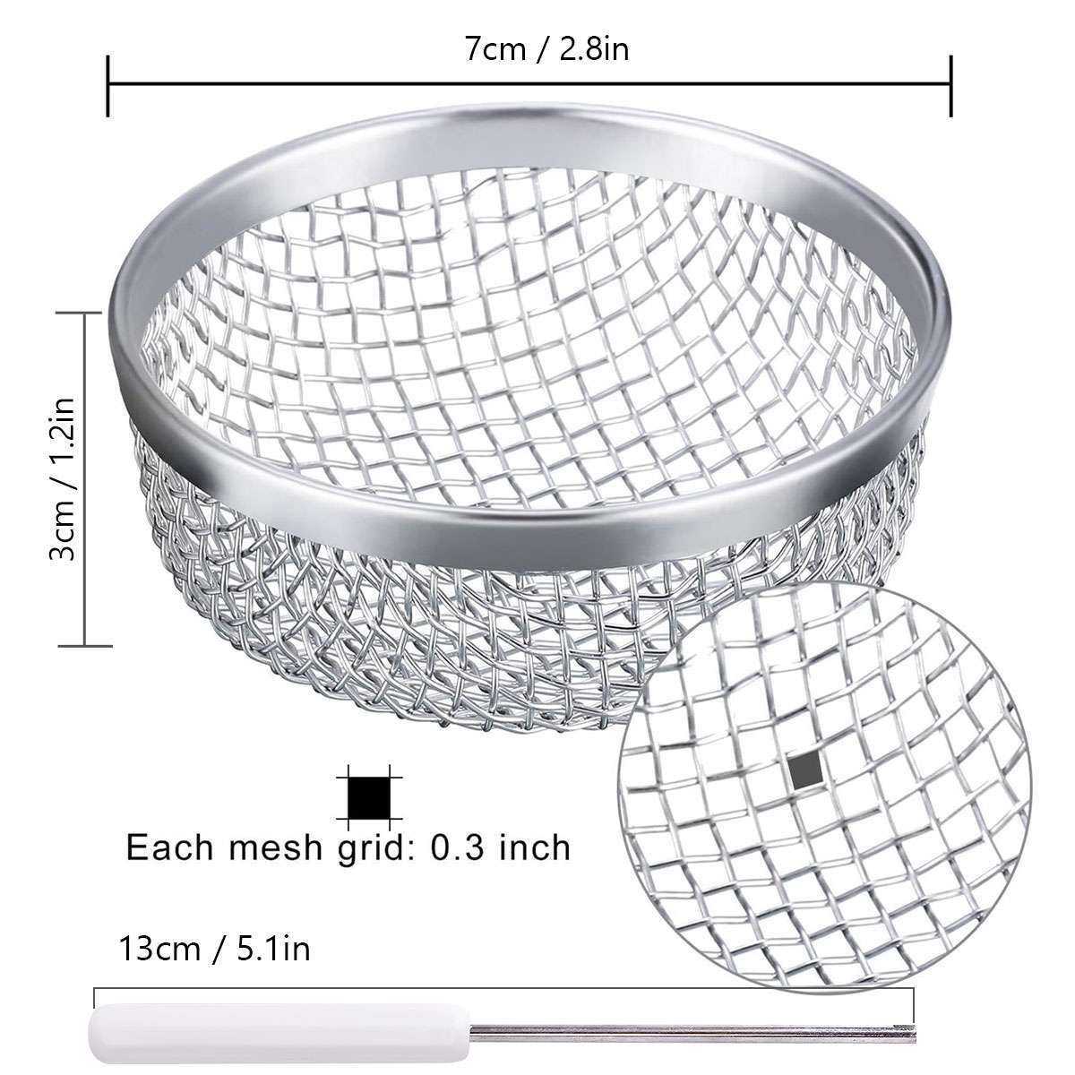 2Pcs For RV Furnace Vent Cover 2.8 inch Flying Insect Bug Screen Camper Heater