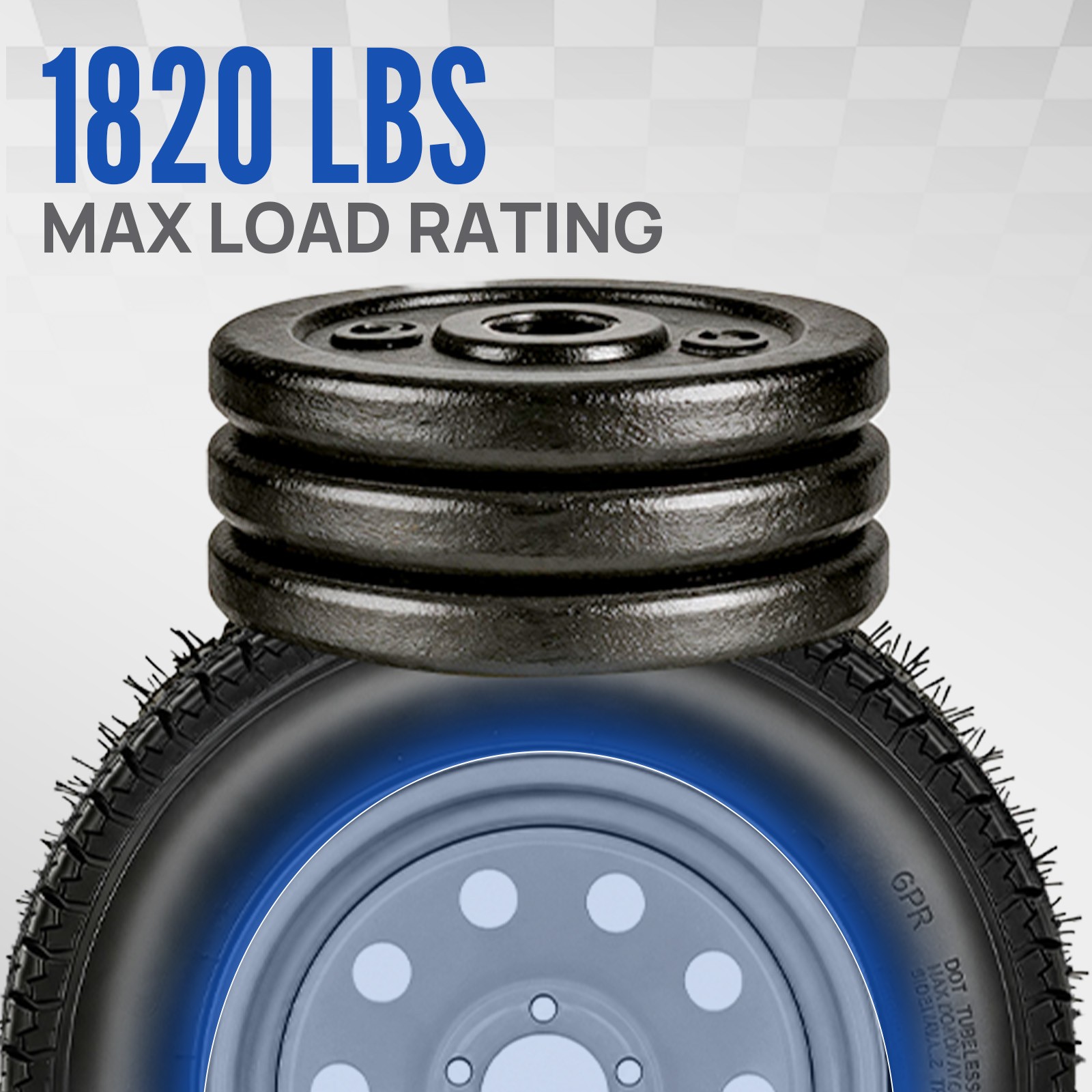 2pcs Trailer Tires On Rims ST205/75D15 205/75 D 15 LRC 5 Lug Silver Spoke Wheel
