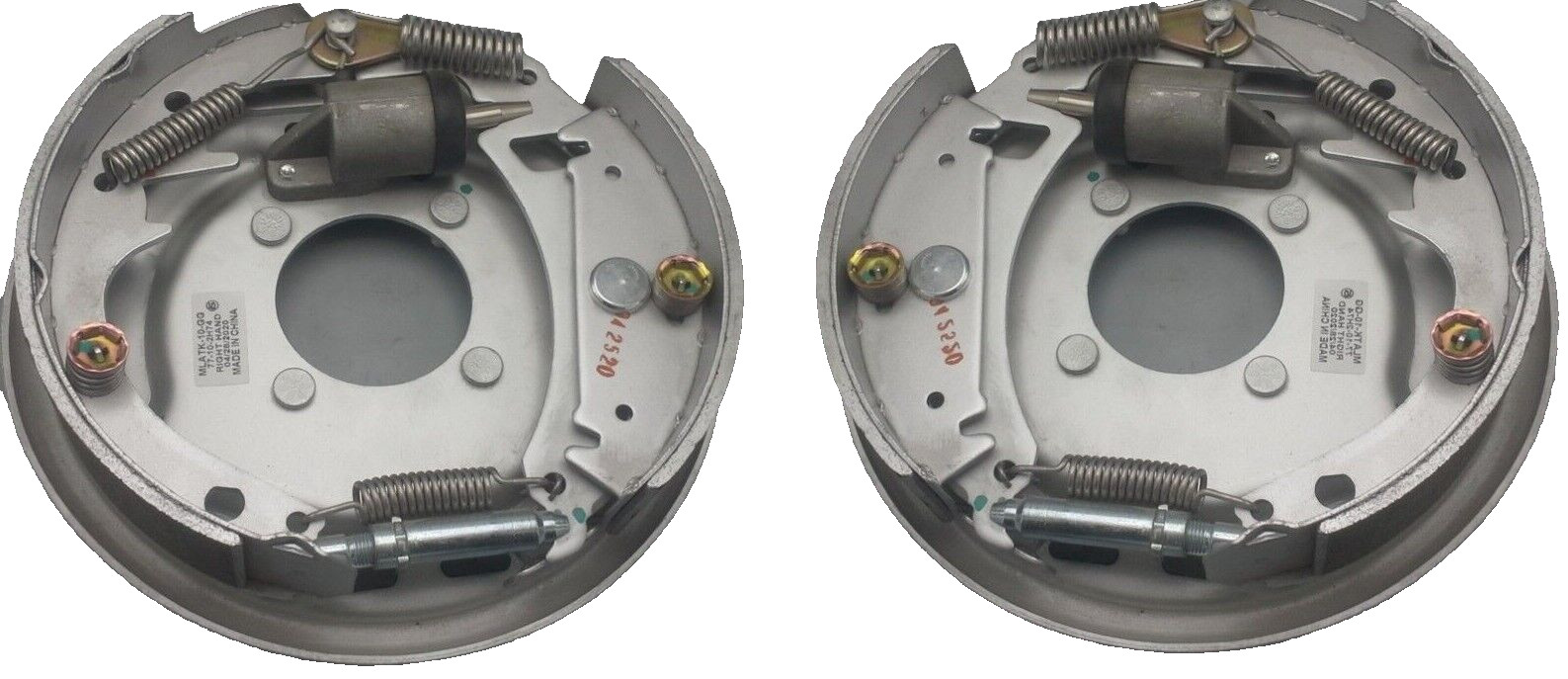 Pair – 10″ Hydraulic Dacromet Coated 3500# Free Backing Plate Trailer Brakes