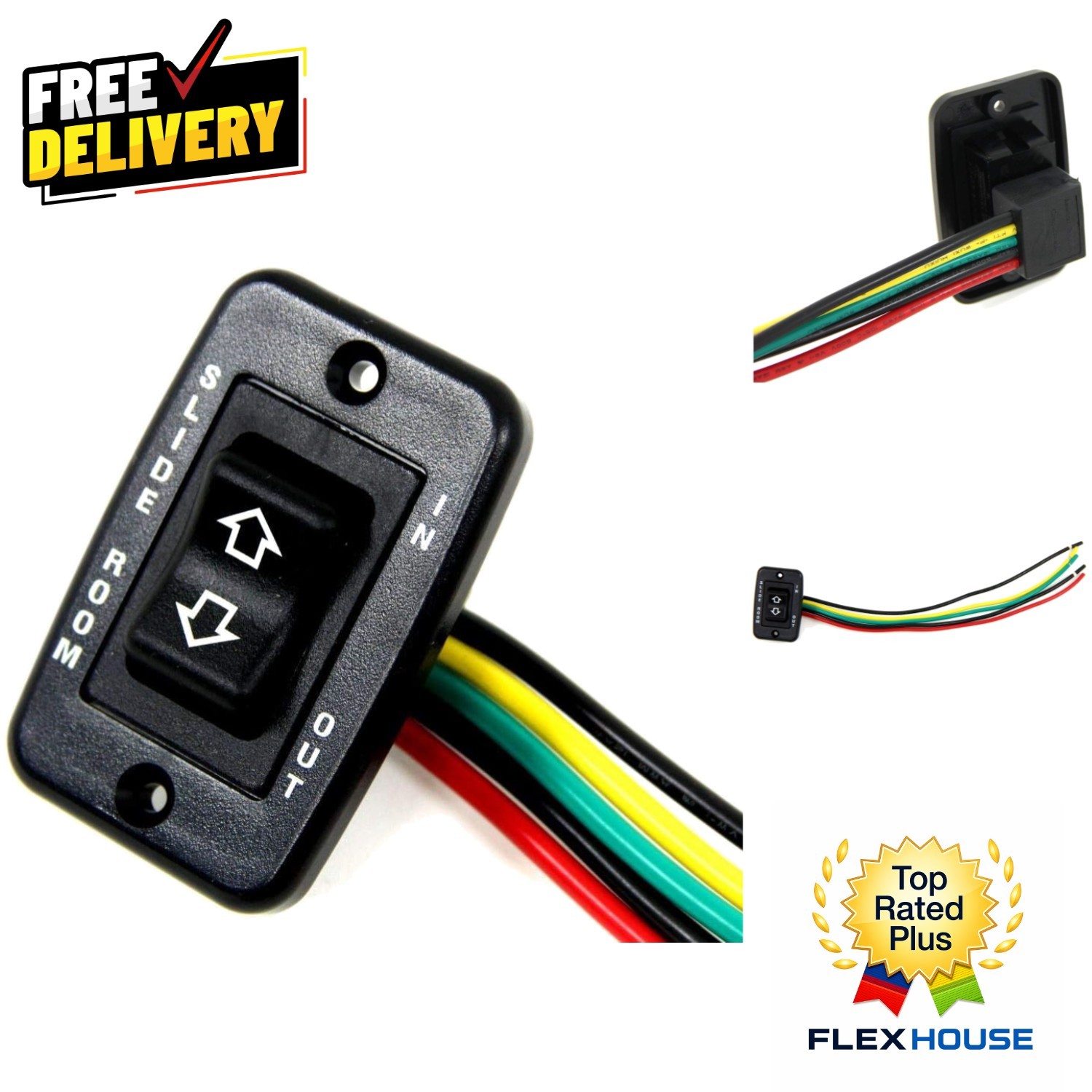 RV Slide-Out Switch Assembly – Exact Match, Easy Installation, Black