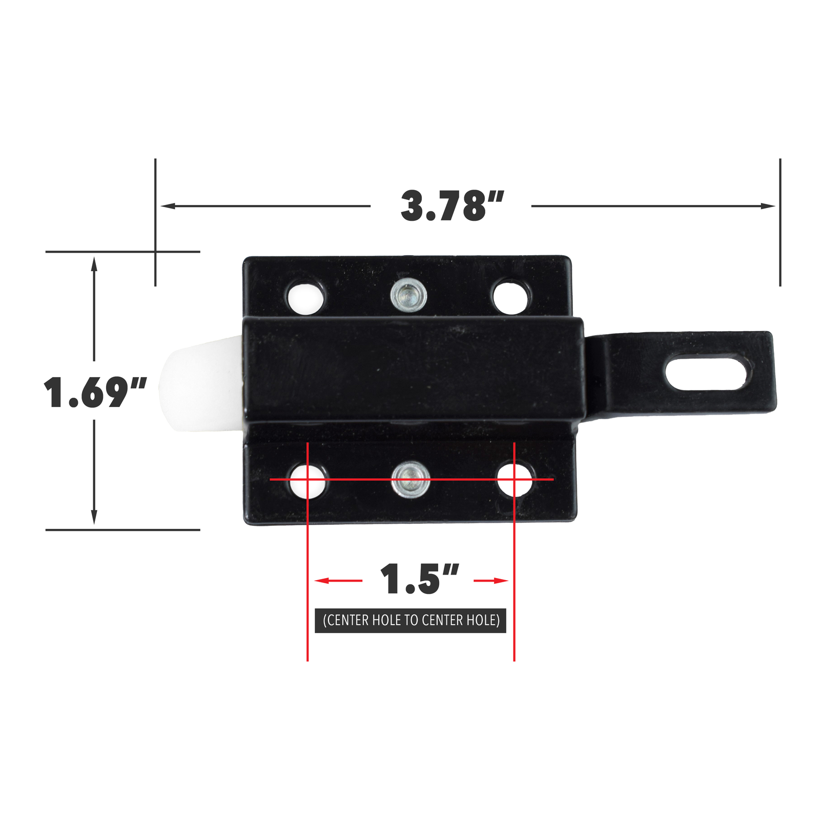 2 Pack RV Flush Mount Baggage Compartment Doors Trigger Latch JR Products 11705