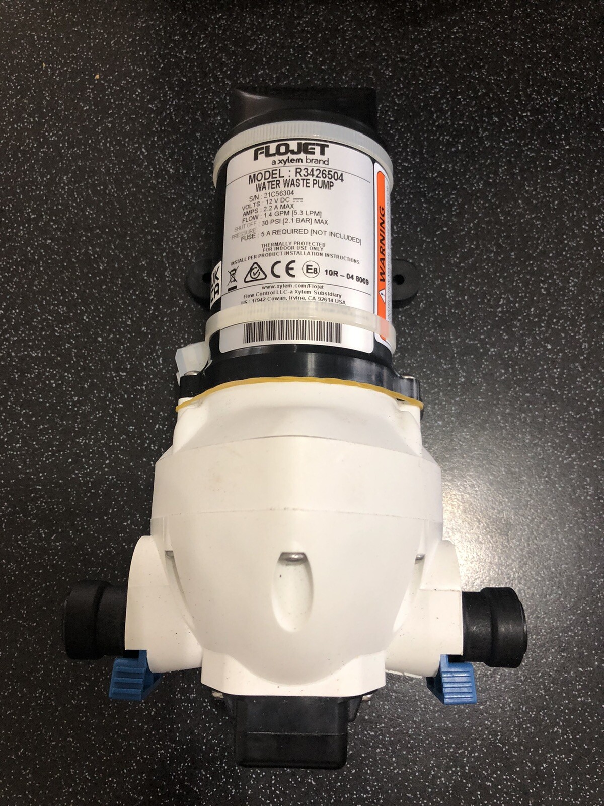 FLOJET 12V R3426504 30 PSI WATER PUMP RV/CARAVAN/MOTORHOME/CATERING TRAILER/BOAT