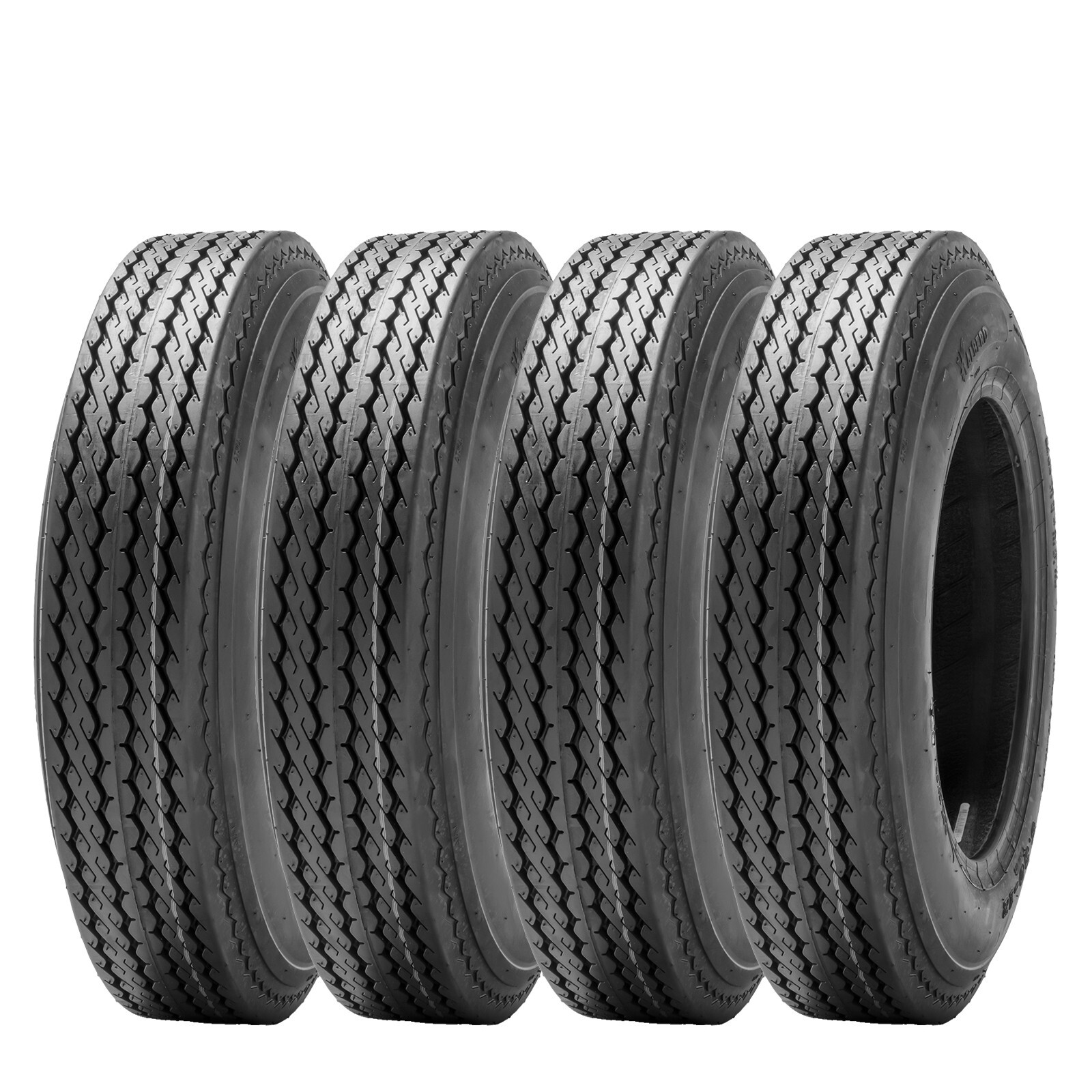 Set 4 Heavy Duty 5.30-12 Trailer Tires 6Ply 5.30×12 530-12 Tubeless Replacement