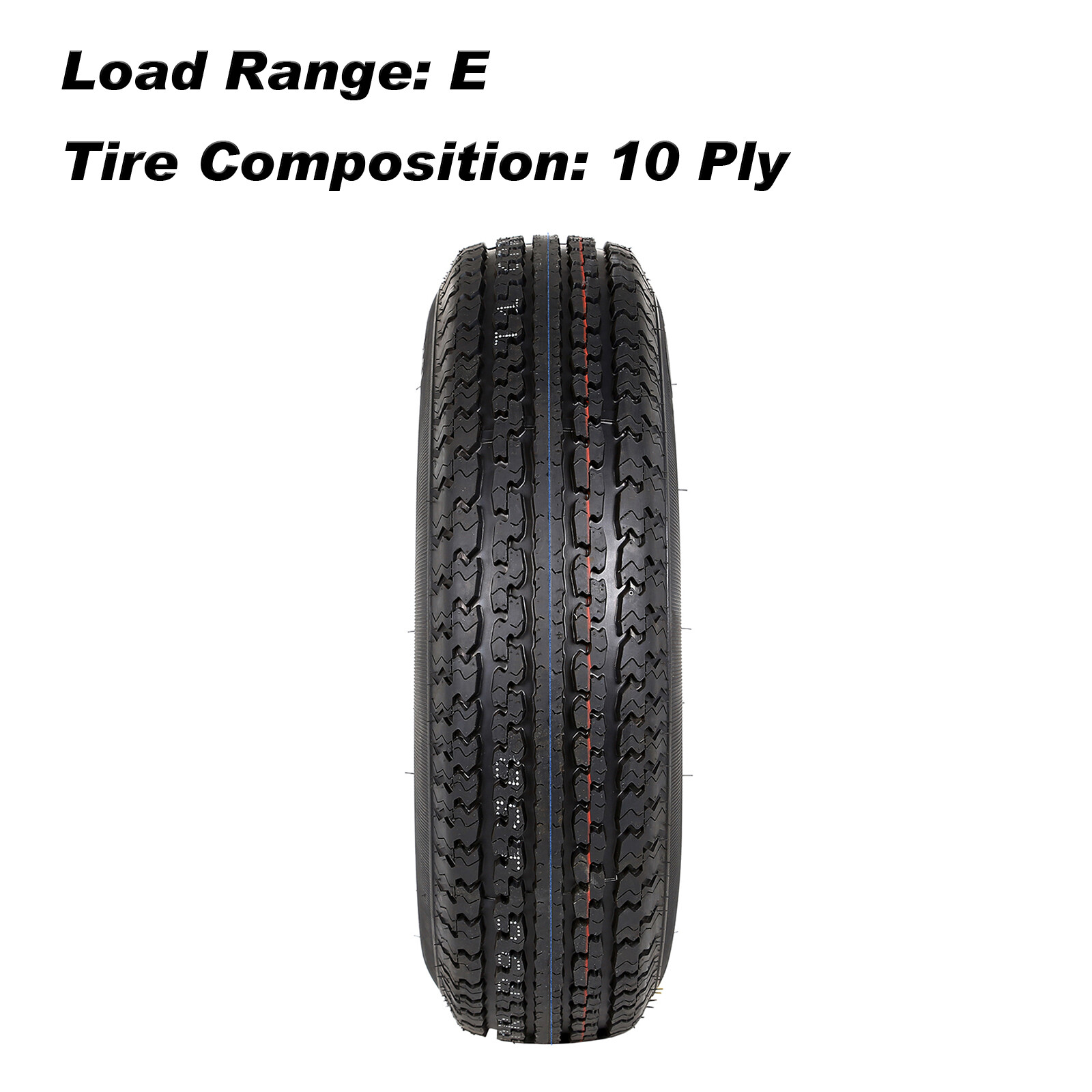 2x ST225/75R15 Trailer Tires with Rim 225 75-15 6 Lug Load Range E Spoke Wheel