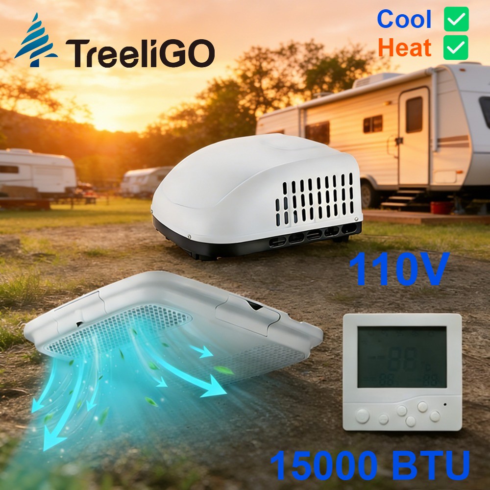 15000 BTU RV Air Conditioner Rooftop Non-ducted RV AC Unit for Cooling 110-120V