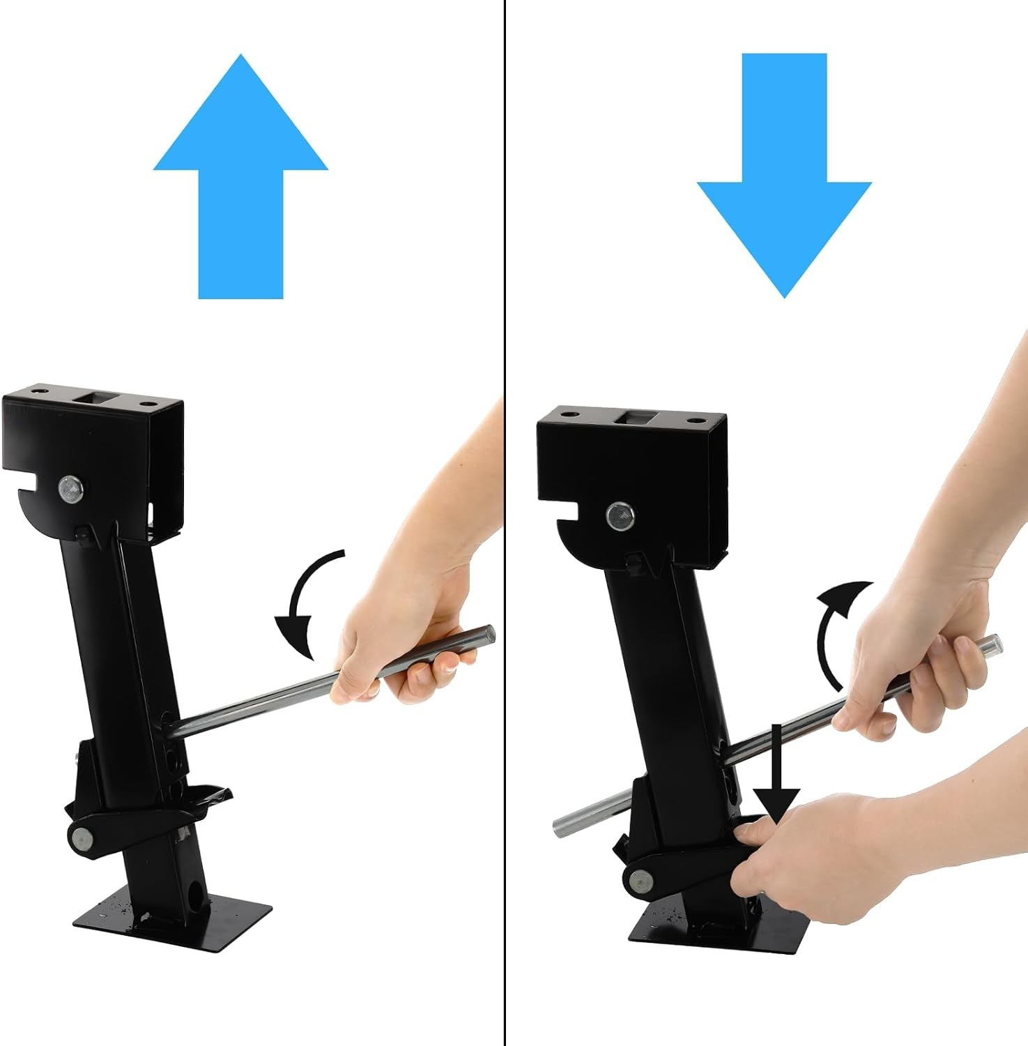 2 Pack Trailer Stabilizer Jacks, Telescoping RV Camper Accessories with Adjus…