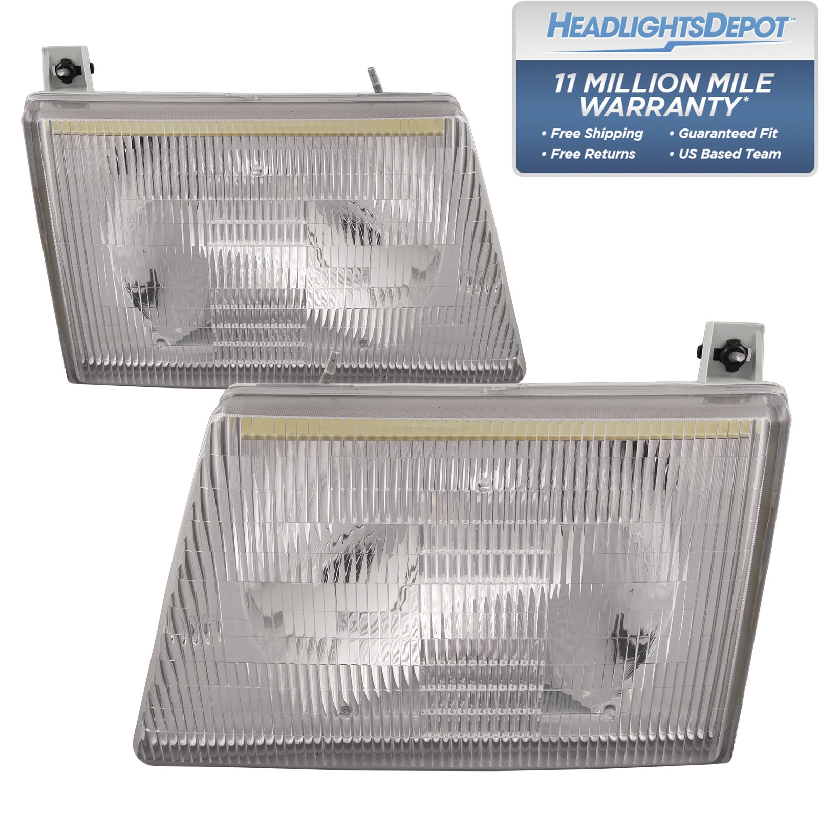 Fits Vision Condor Class C 2002-2004 RV Left and Right Headlights Pair Halogen